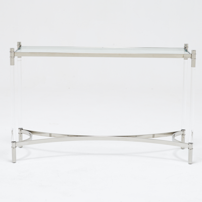 Floating Console Table Silver