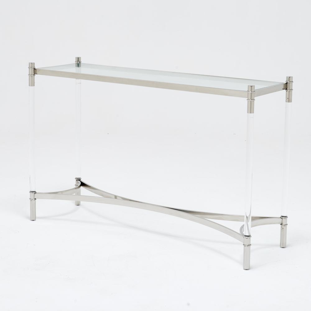 Floating Console Table Silver