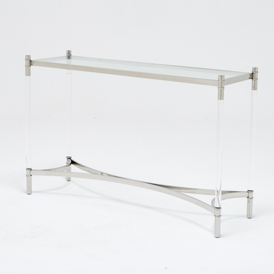 Floating Console Table Silver