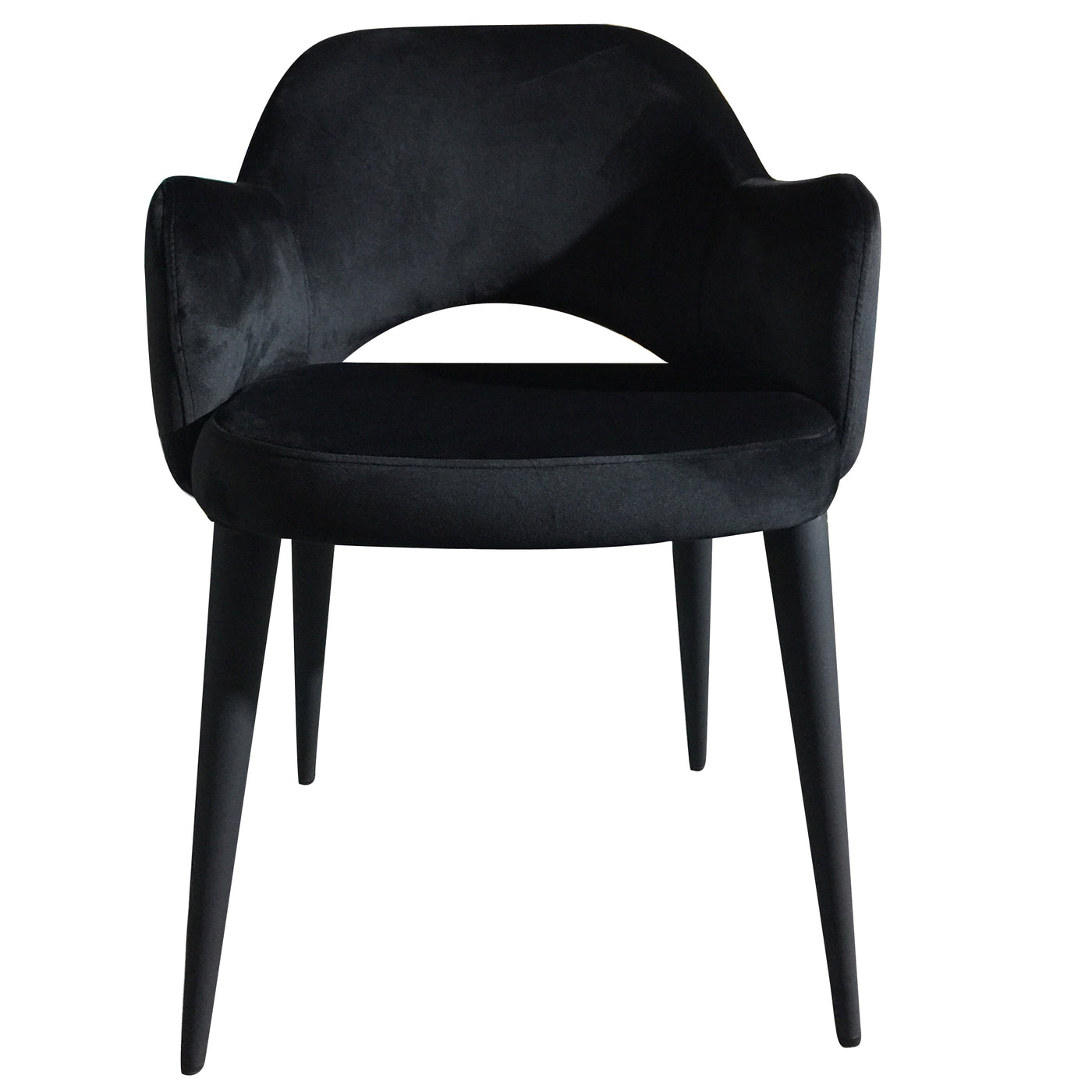 Terrazo Dining Chair Black Velvet