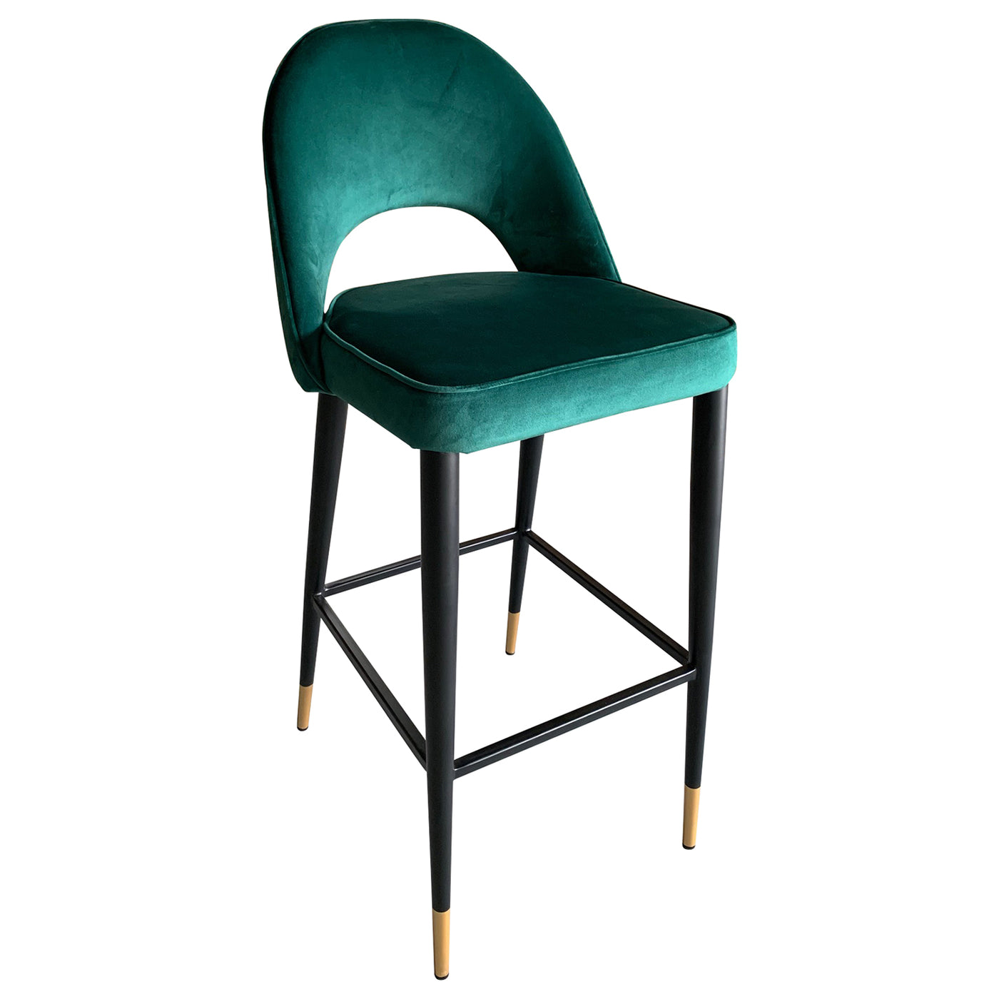 Bourdain Bar Stool Green Velvet - Future Classics Furniture