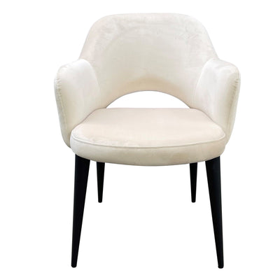 Terrazo Dining Chair Beige Velvet