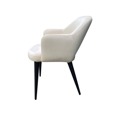 Terrazo Dining Chair Beige Velvet